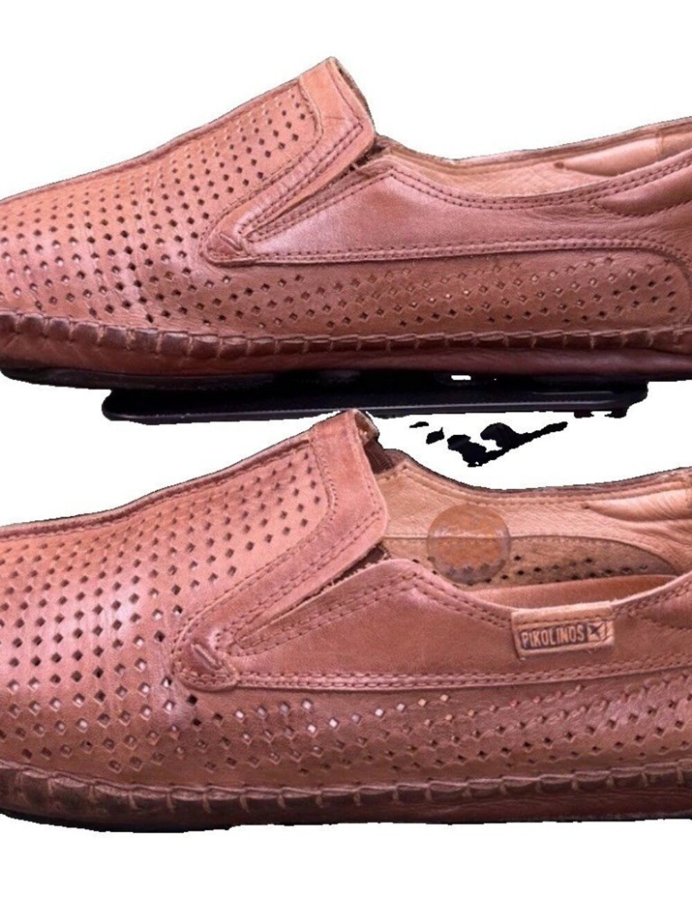 Pikolinos Mens Jerez Slip-On Leather Mocassins Shoes Size 13 Brandy Brown
